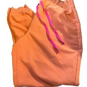 Figs Terracotta Highwaisted Zamora Scrub Jogger Pants Size Large
